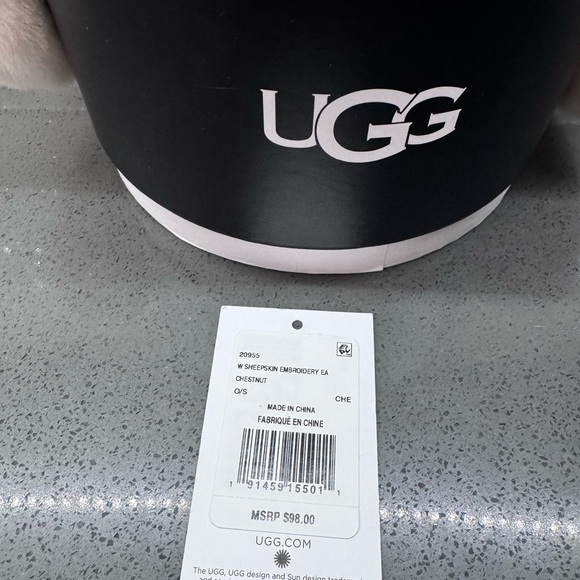 UGG Chestnut Sheepskin Embroidered Earmuffs - Picture 3 of 14